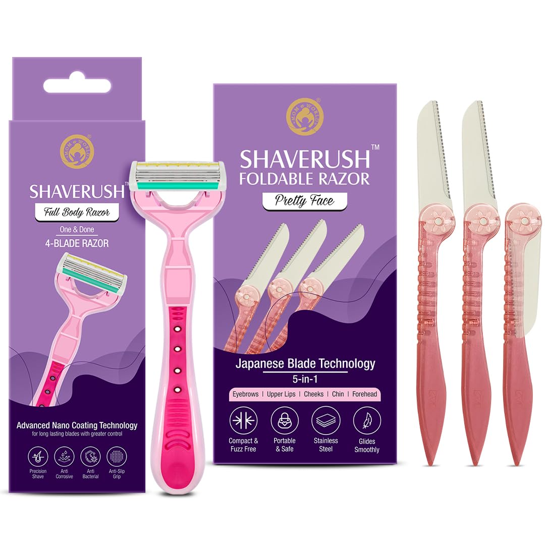 4 Blade Full Body Razor with Nano Coating + 4 Blade Full Body Razor ...