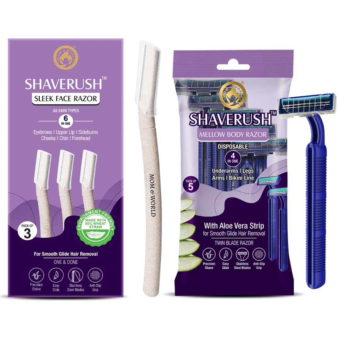ShaveRush Mellow Body Razor, 4 in 1 + Face Razor, 6 in One โ Mom and World