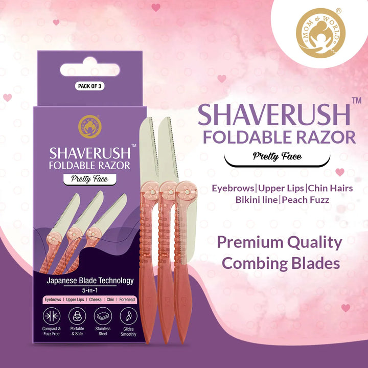 Small Foldable Face Razor ShaveRush Women Foldable Pretty Face Razors – Mom and World