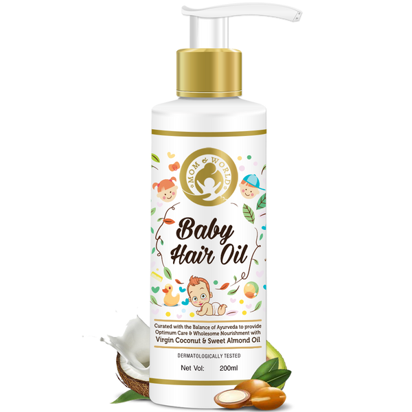 Baby Hair Oil With Organic & Cold Pressed Natural Oil for Kids, 200ml