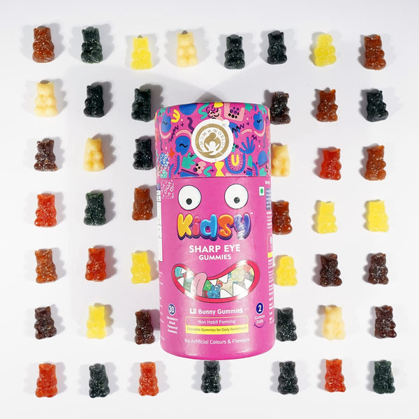 Kidsy Sharp Eye Gummies, 30 (Strawberry Mixed Flavoured) Gummies