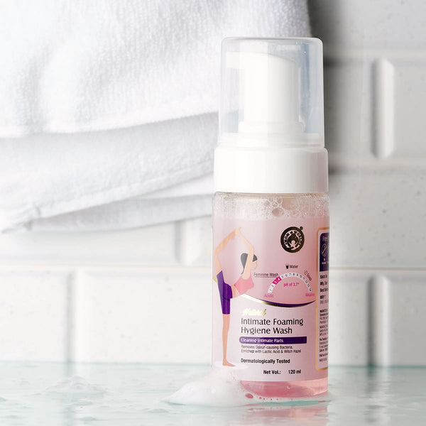 Natural Intimate Foaming Feminine Hygiene Wash, 120 ml
