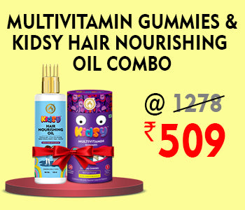 Kidsy Multivitamin 30 (Strawberry) Gummies + Kidsy Hair Nourishing Oil, 150ml
