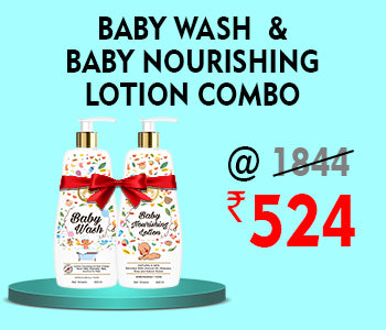 Baby Nourishing Lotion + Baby Wash Tear Free, (400 ml Each)