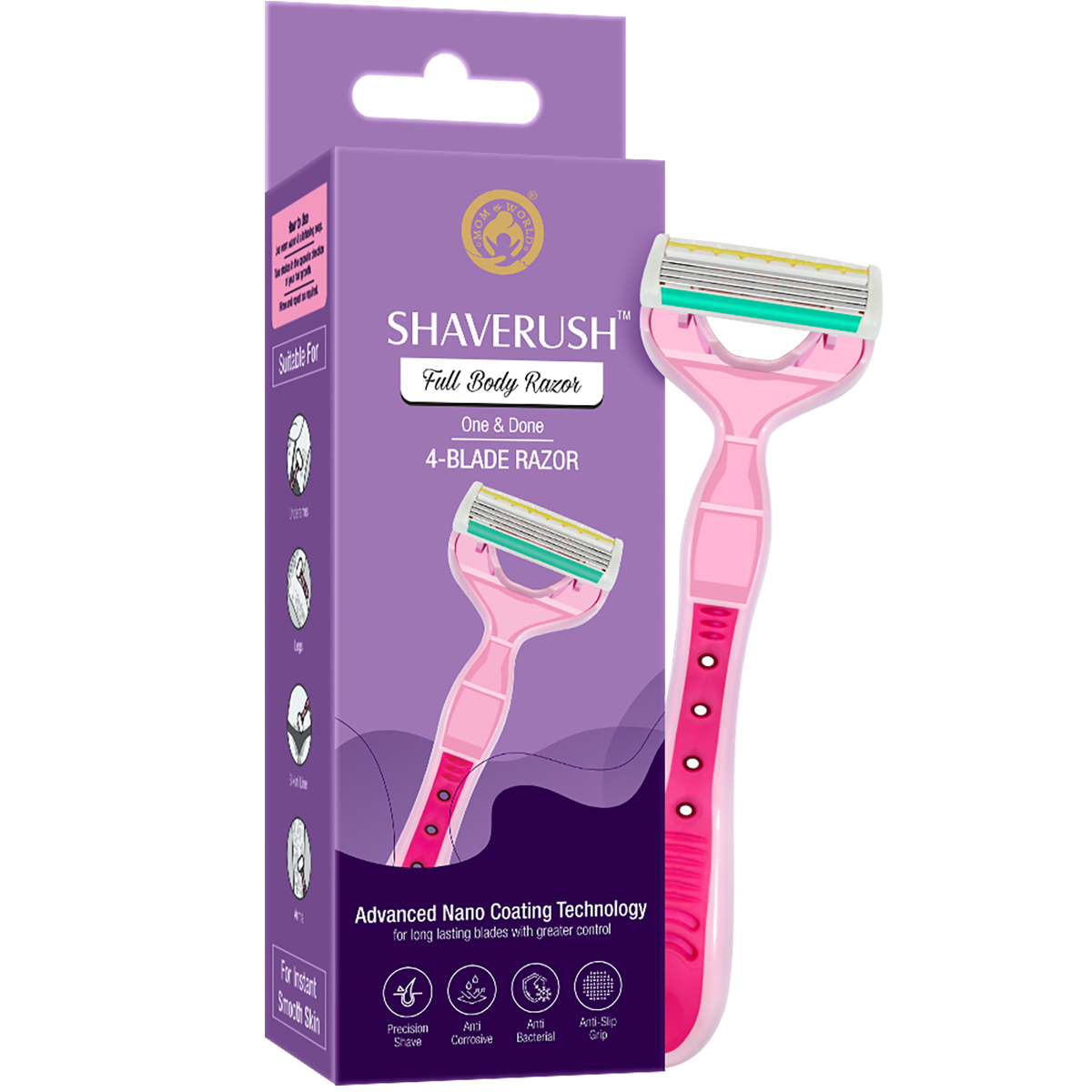 SHAVERUSH 4 Blade Full Body Razor
