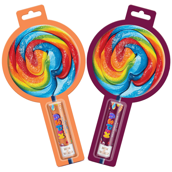 Kidsy Natural Gummy Floss Lip Balm + Kidsy Natural Kola Flavor Lip Balm, 9 g